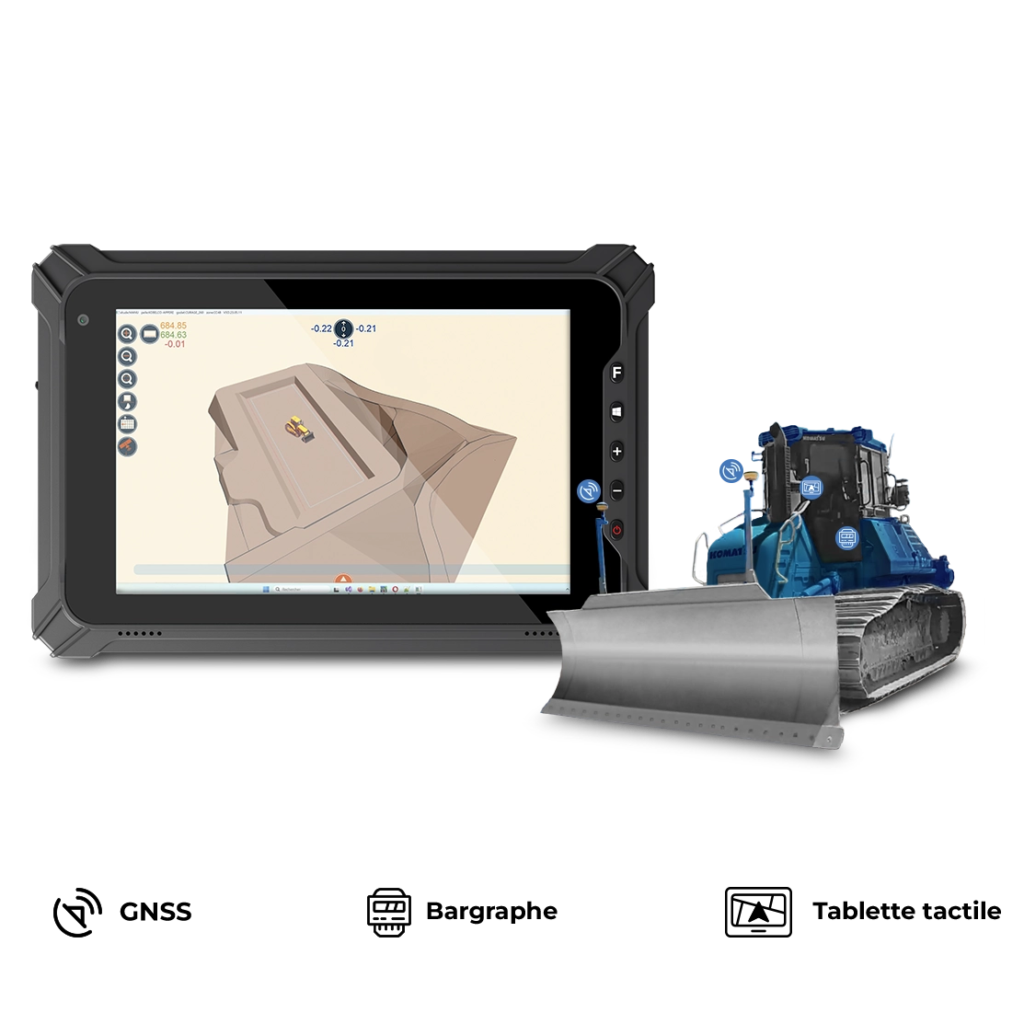 logiciel de guidage 3D pour bulldozer GUIDAIDE