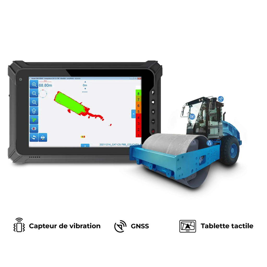 Notre logiciel de guidage 3D pour compacteurs
