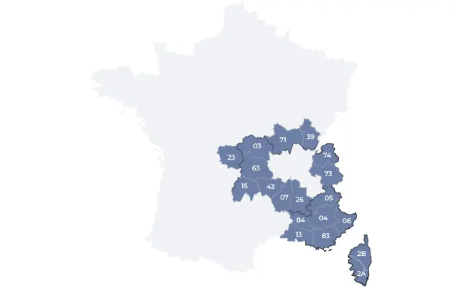 Carte contacts SITENAV sud-est