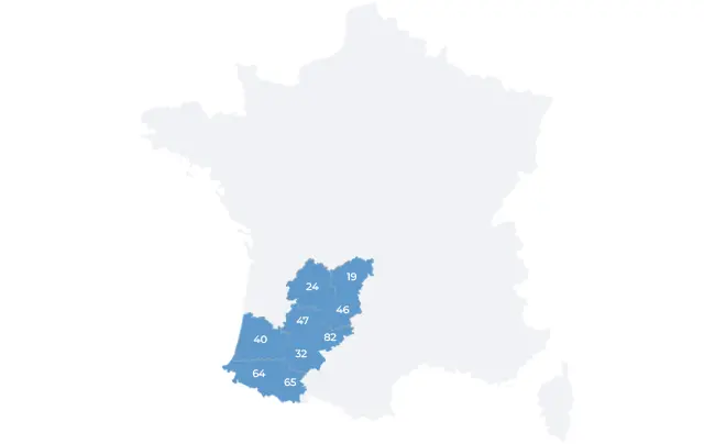 Carte contacts SITENAV sud ouest